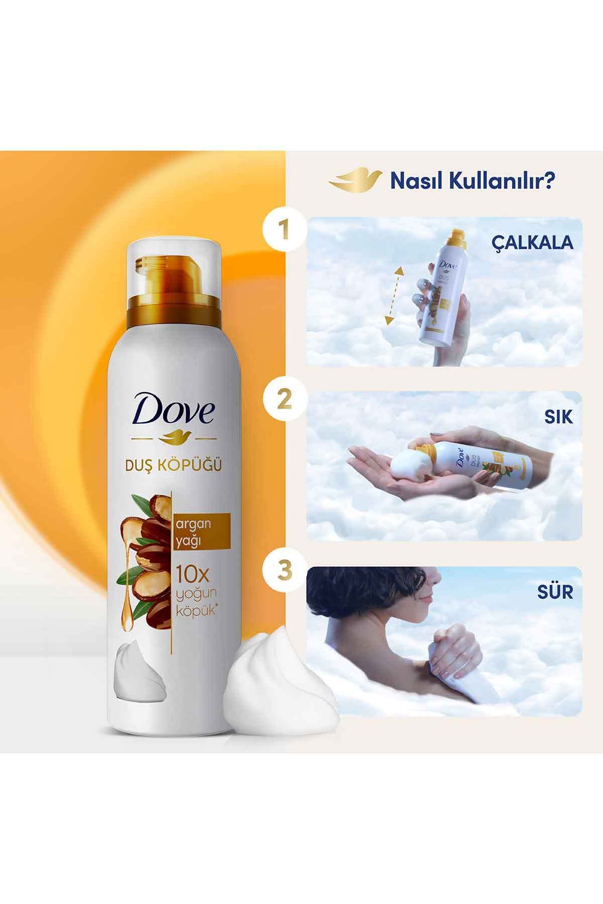 Köpük Duş Jeli Argan Yağı 10 Kat Daha Yoğun Köpüğe Sahip Kremsi Formül 200 ml 1 Adet