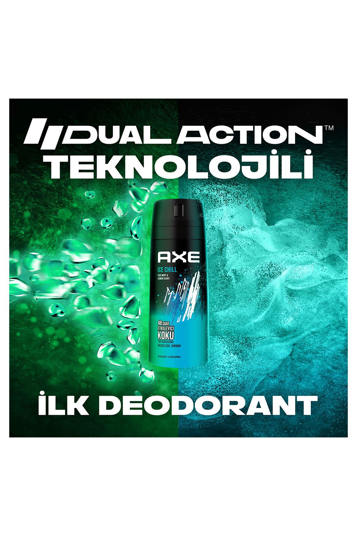 Erkek Deodorant & Bodyspray Ice Chill 48 Saat Etkileyici Koku 150 ml X3 Adet