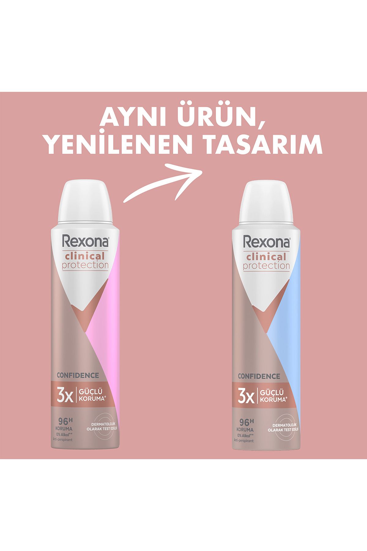 Clinical Protection Kadın Sprey Deodorant Confidence 96 Saat Koruma 150 ml X2