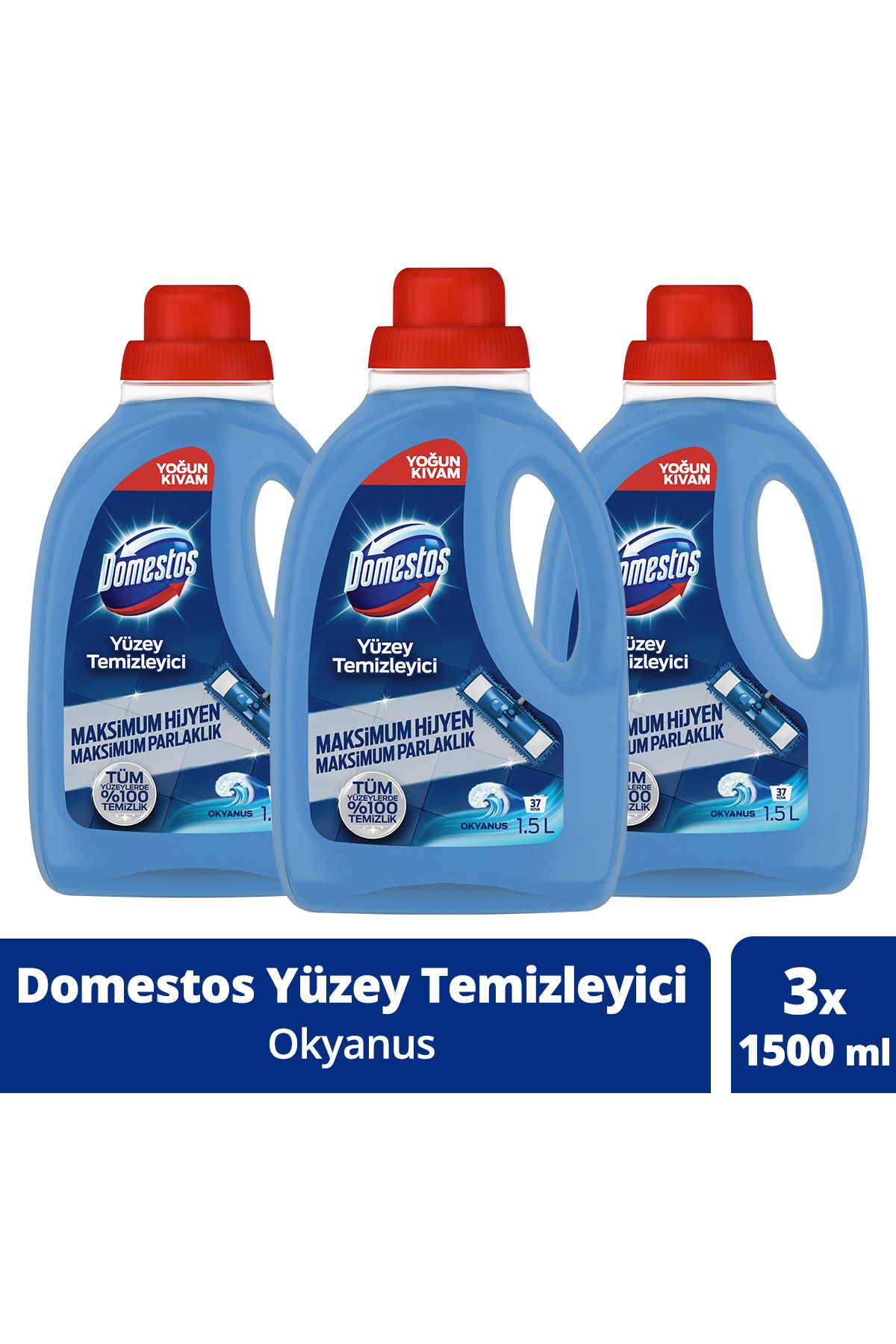 DomestosYüzey TemizleyiciOkyanus 1500 ml 3 Ad...