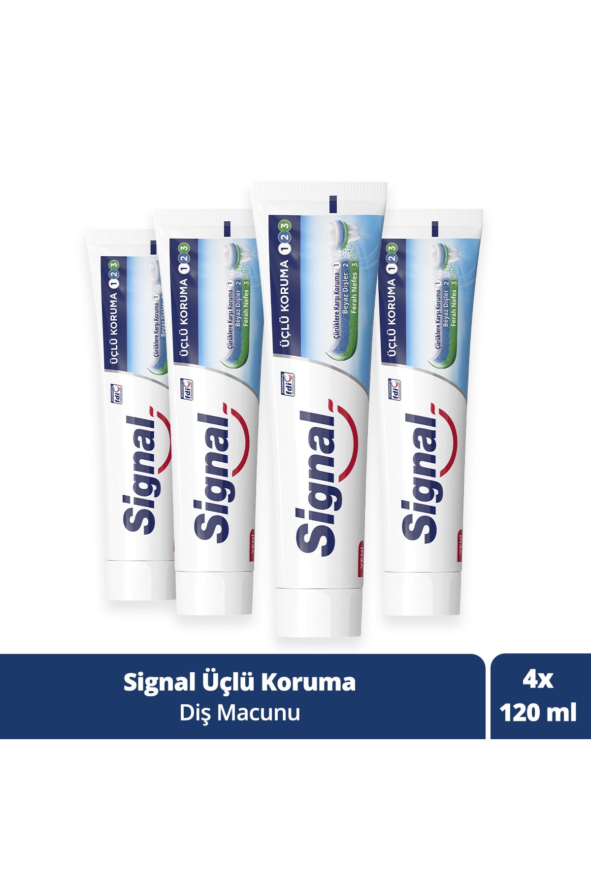 Signal Diş Macunu Üçlü Koruma120 ml X4