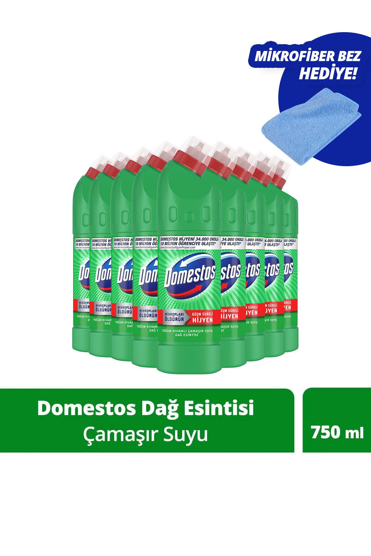 DomestosÇamaşır Suyu DağEsintisi 750 ml X9 Mi...