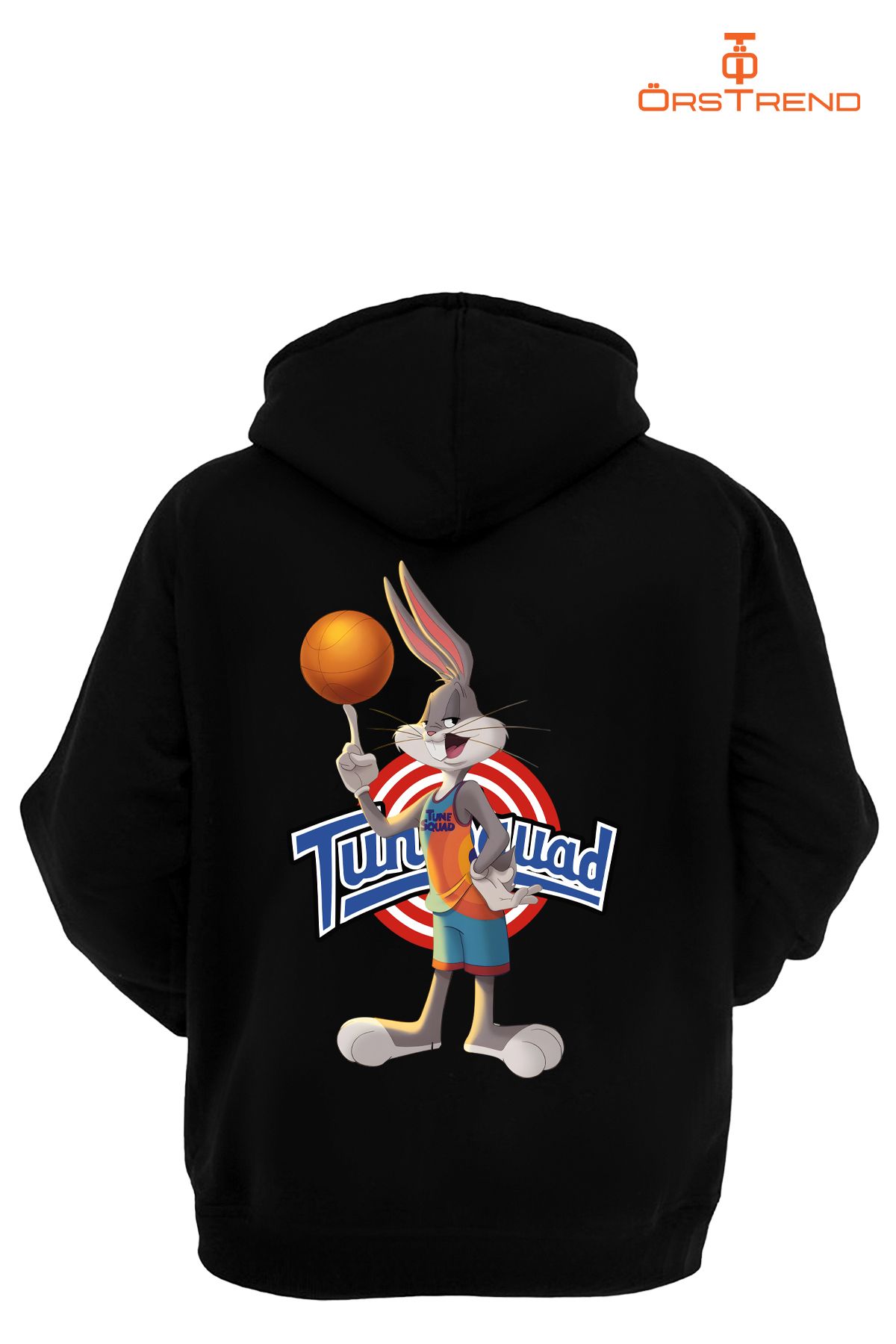 SpaceJam Bugs Bunny Baskılı Unisex Kapşonlu Sweatshirt