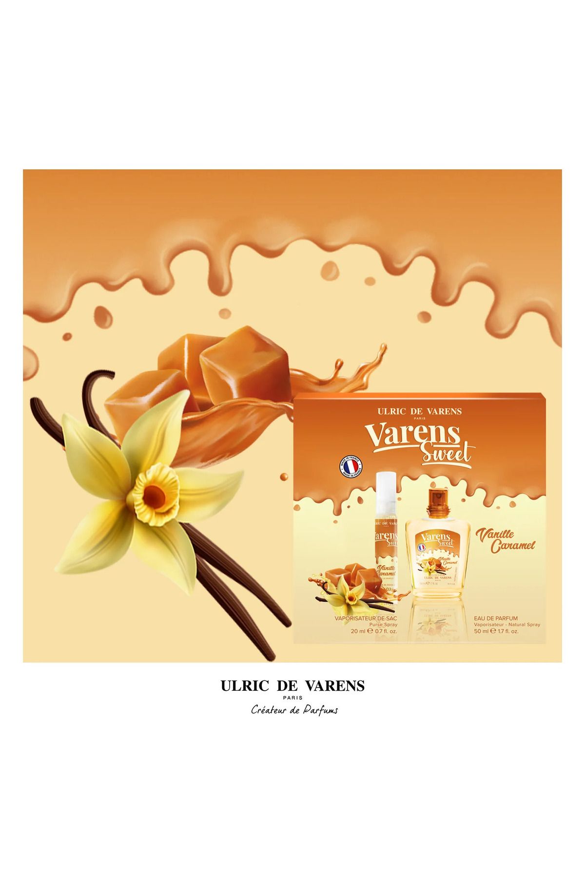 Varens Sweet Vanille Caramel Set (EDP 50 ML + Purse Spray 20 ML)