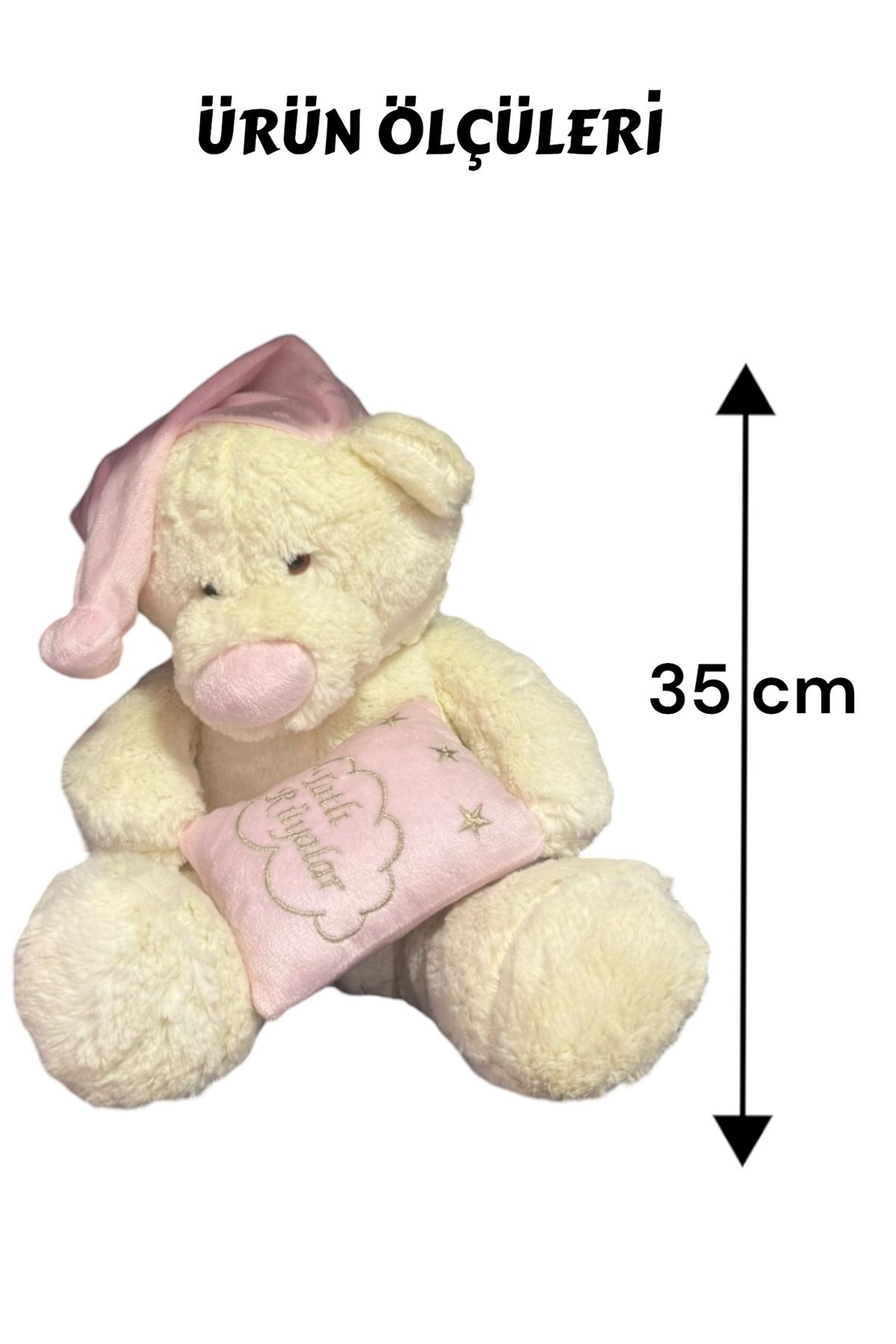 35 cm Tatlı Rüyalar Uyku Arkadaşı Peluş Ayı - Antialerjik Soft Doku Peluş Yumuşak Ayı