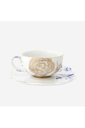 Royal White Mavi Beyaz Porselen Çay Fincanı 225 Ml Image 0