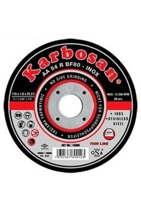 25 Adet Inox Metal Kesme Taşı 115x1.0x22 Mm Inox Kesici Disk Image 0