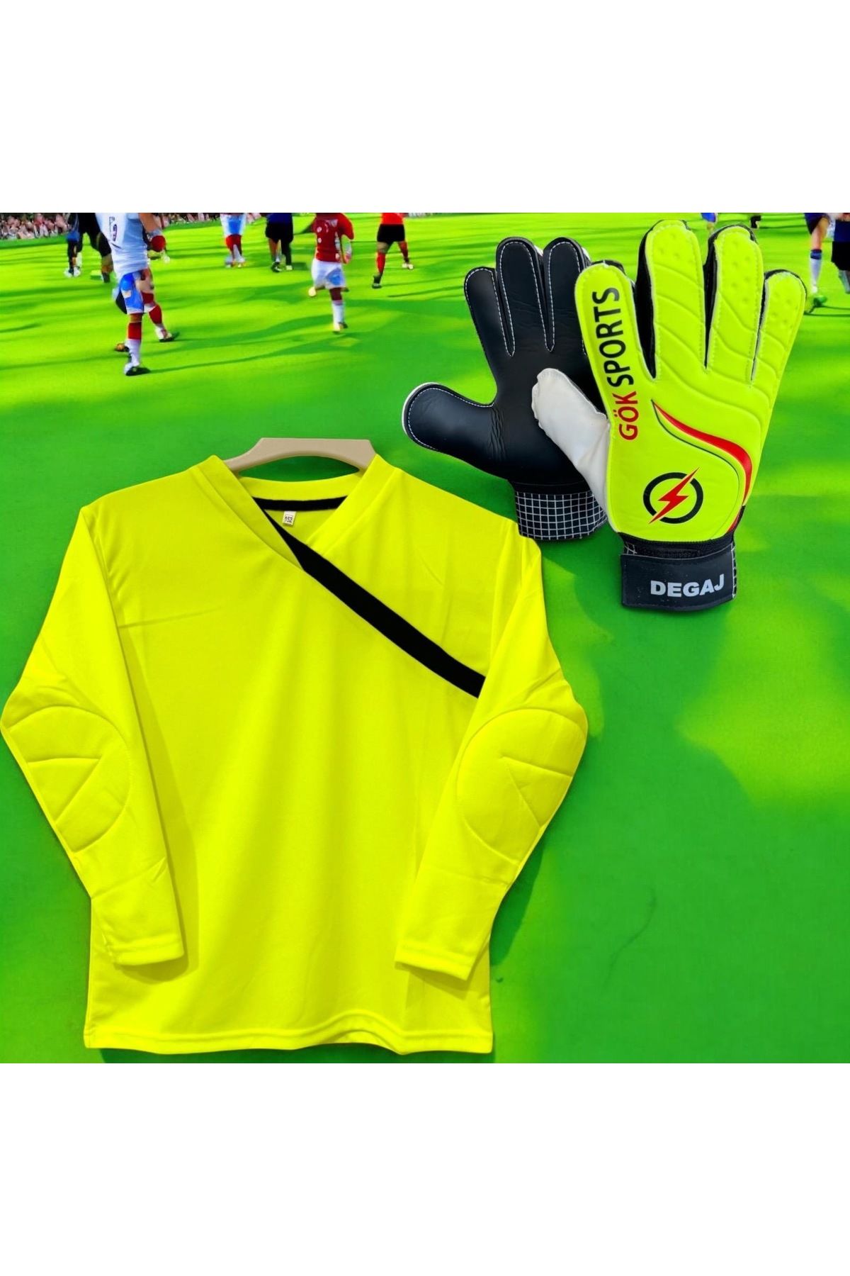 Çocuk Kaleci Eldiveni Goalkeeper Kidz Gloves Çocuk Kaleci Sünger Destekli Forma