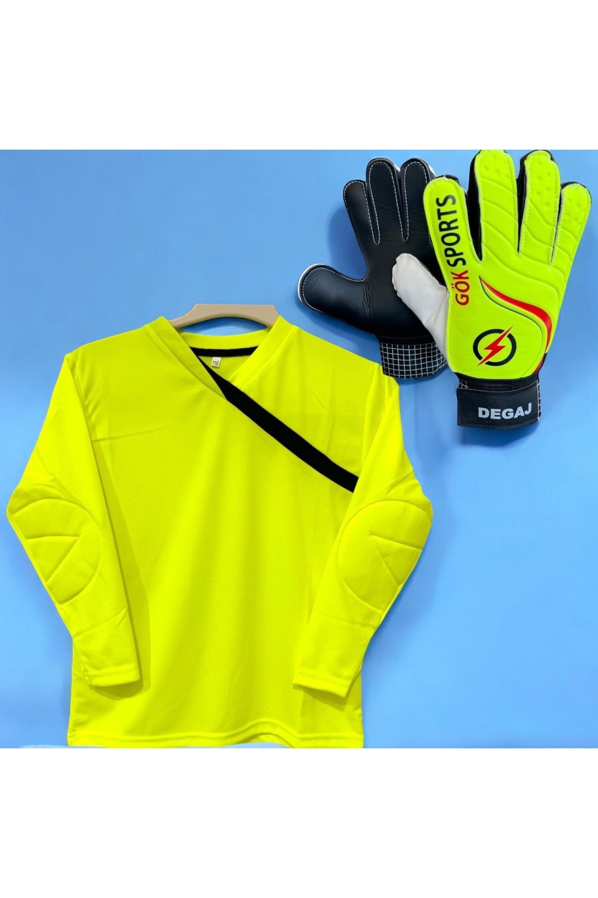 Çocuk Kaleci Eldiveni Goalkeeper Kidz Gloves Çocuk Kaleci Sünger Destekli Forma