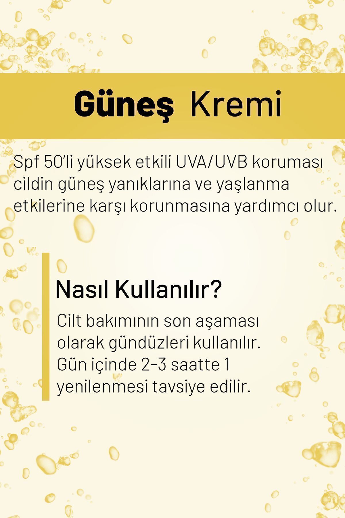 Leke Karşıtı Cilt Tonu Eşitleyici Yüksek Korumalı Güneş Kremi Spf 50+ 50ml (ALOE VERA ÖZLÜ) Pa++++