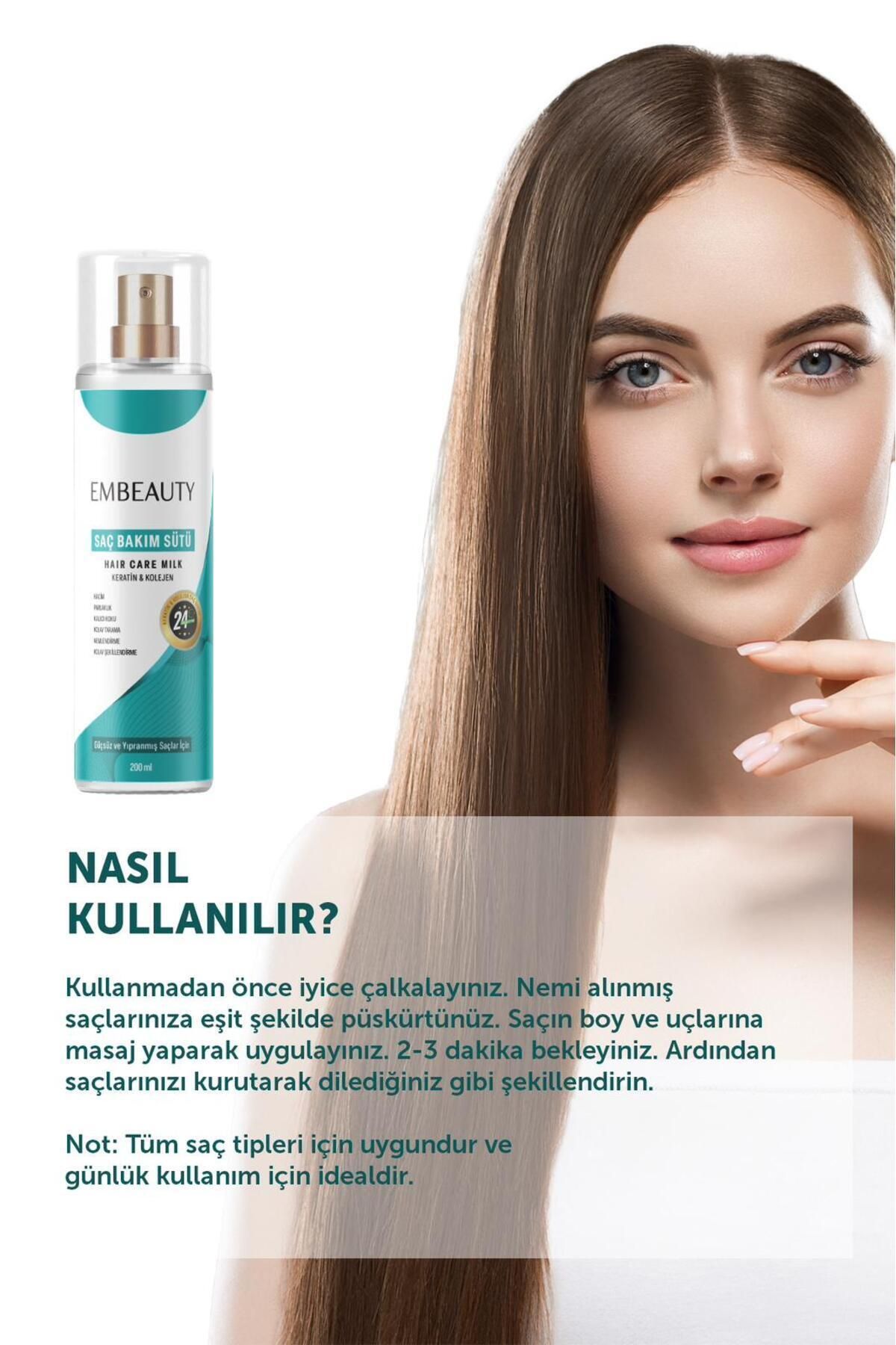 Besleyici Keratin Kolajen Saç Bakım Sütü 200 ML