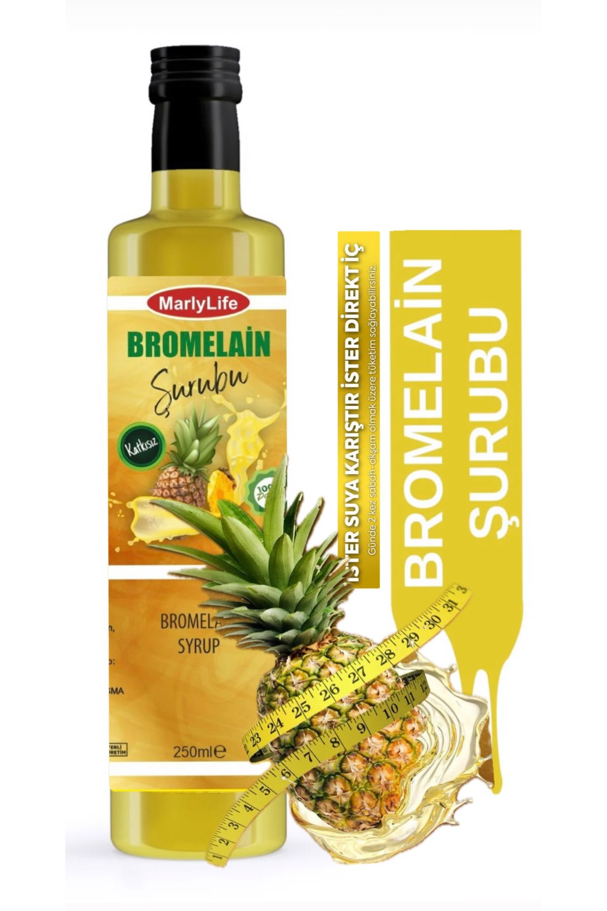 MARLYLİFE Bromelain AnanasIçeren Detox Şurubu