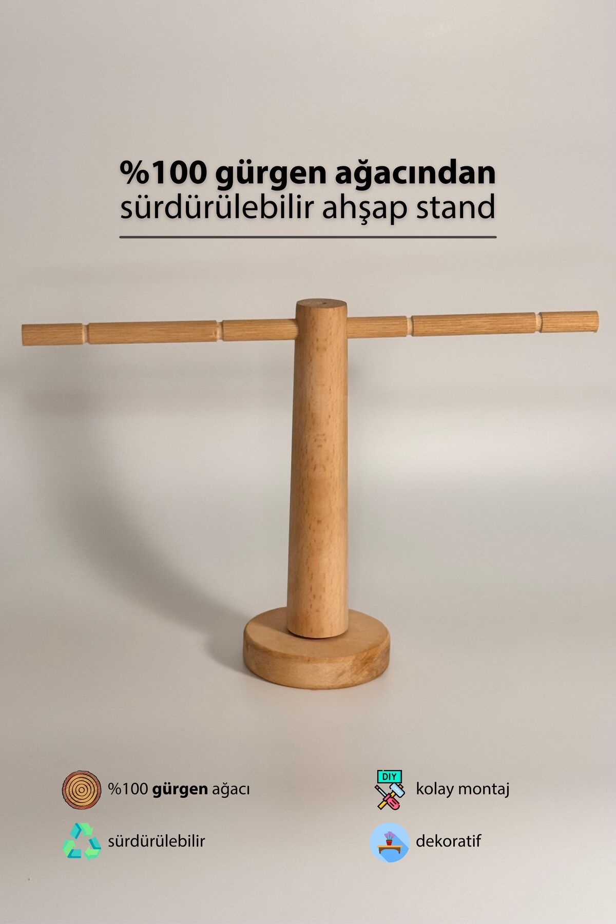 Doğal Ahşap Standlı Üçlü Planlayıcı Seti (Günlük - Haftalık - Aylık)