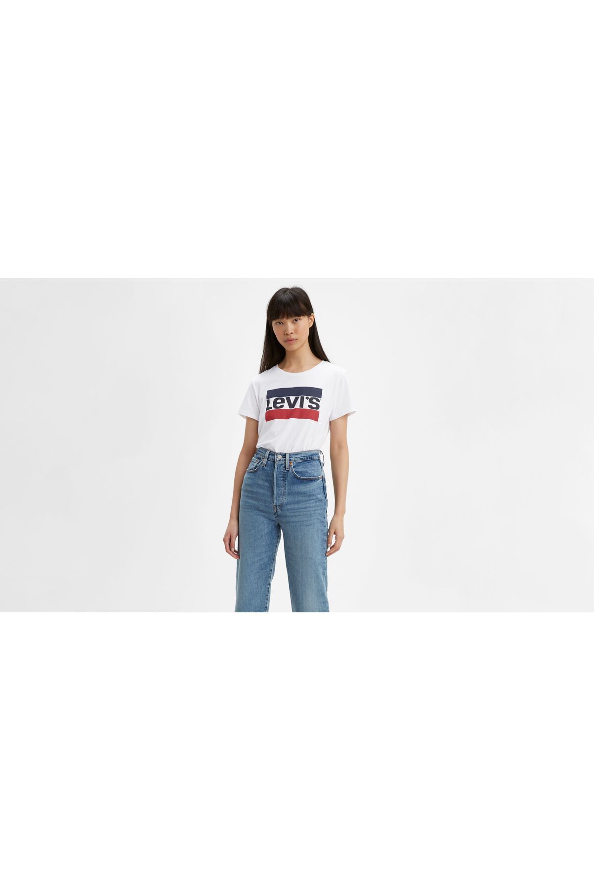 Levi's The Perfect Tee TrSportswear Beyaz Kad...