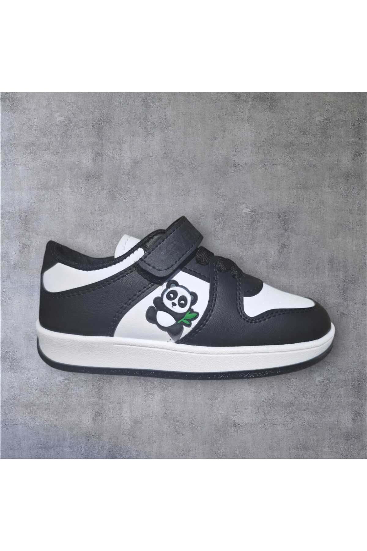 siyah beyaz panda dunk detay   tasarım sneaker  kız çocuk spor ayakkabı sneaker