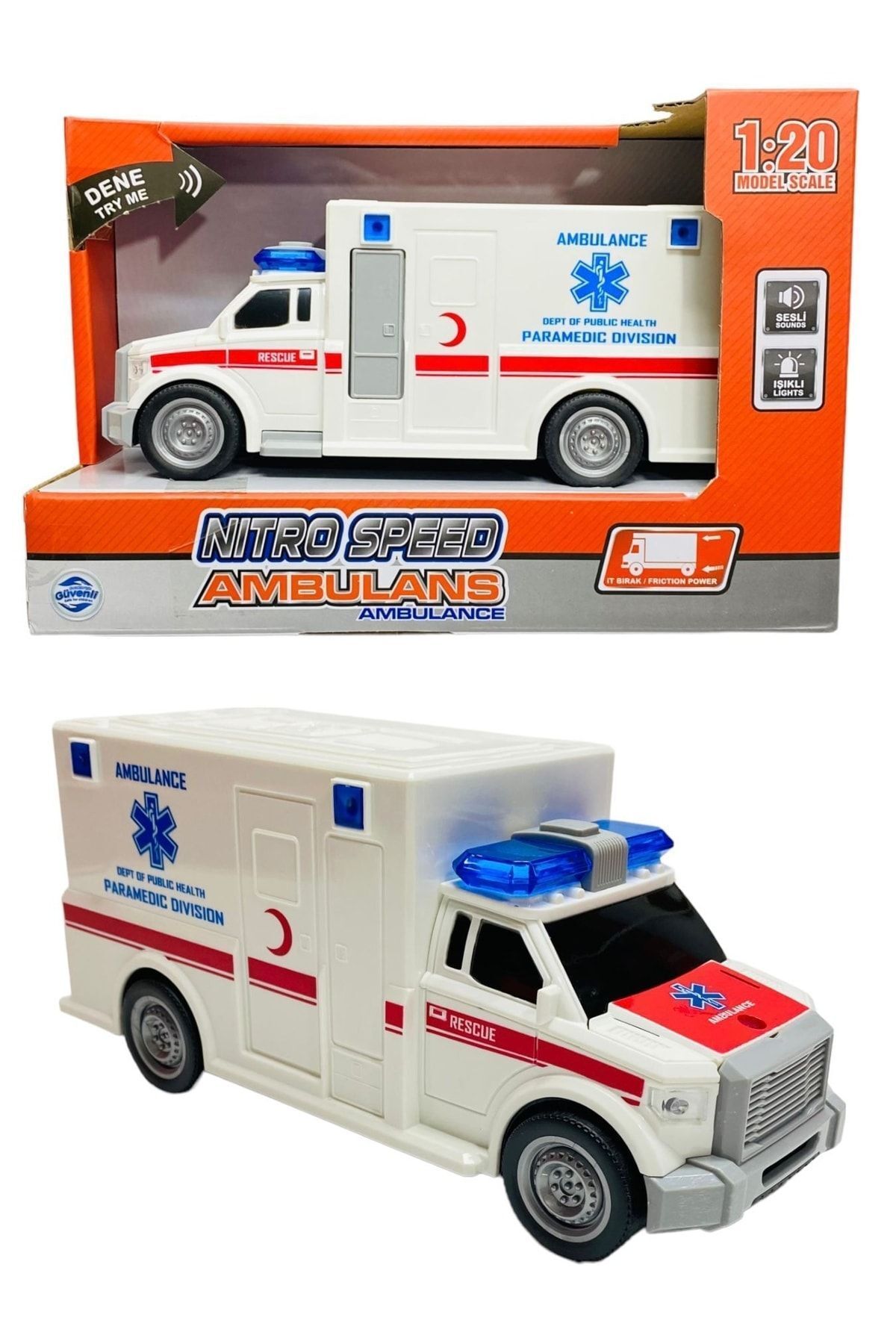 tmtoysandmore Ambulans Işıklı2 Farklı Siren S...