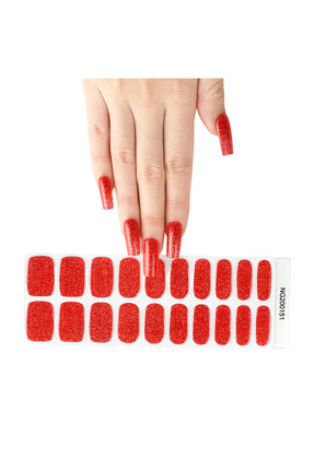 Glitter Red Jel Tırnak 20 Adet (2 Kullanım) Image 0