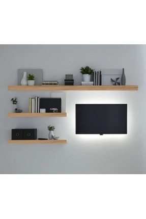 3 lü Atlantik cam duvar rafı TV rafı Image 0