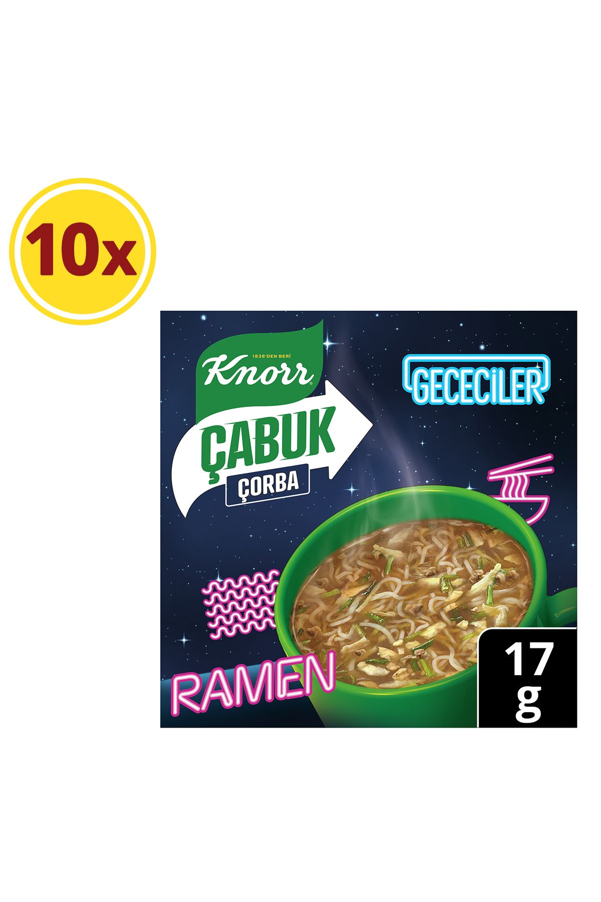 KnorrÇabuk Çorba GececilerRamen 17g X10 Adet