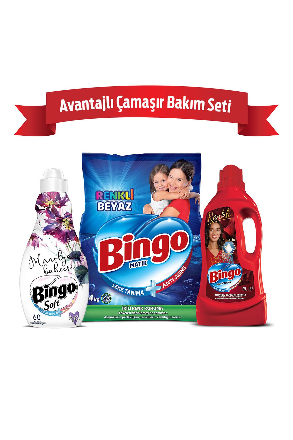 BingoAvantajlı Çamaşır BakımSeti: Toz Deterja...