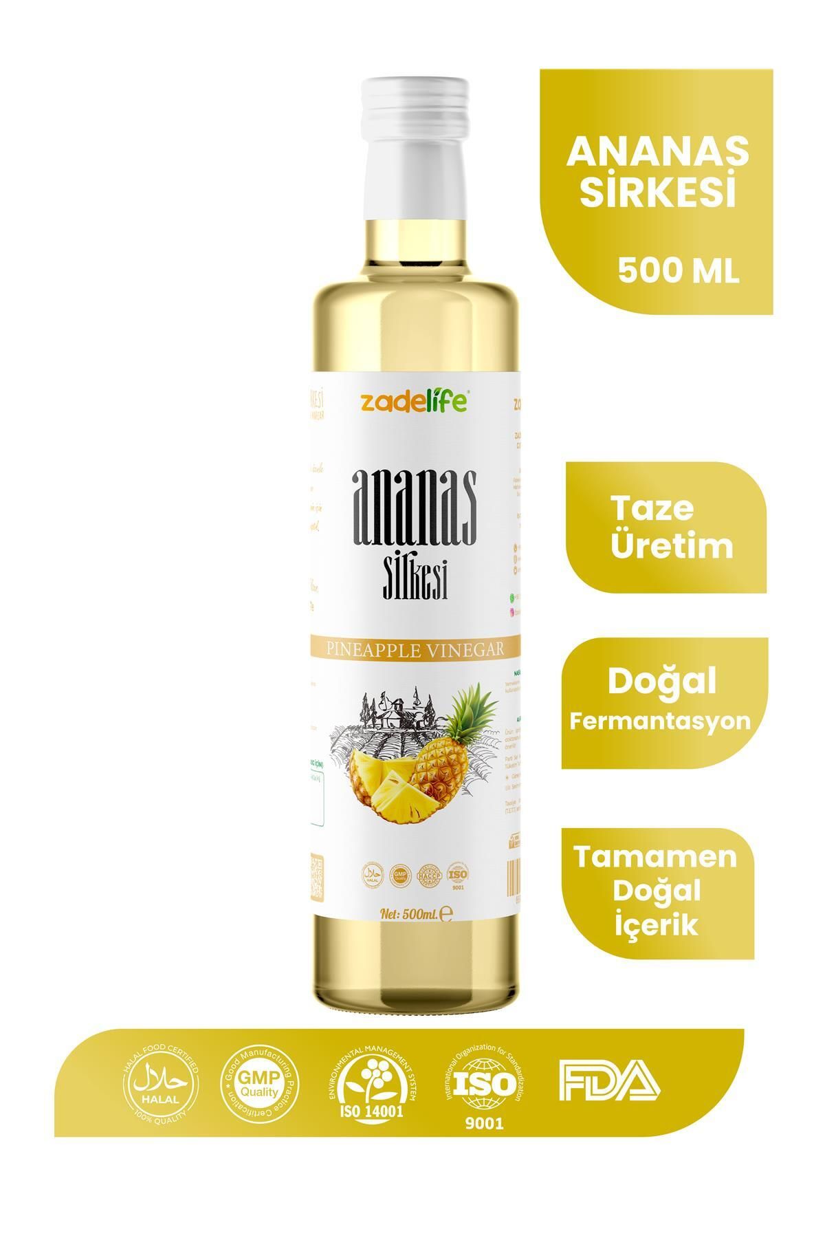 zadelifeAnanas Sirkesi 500ml