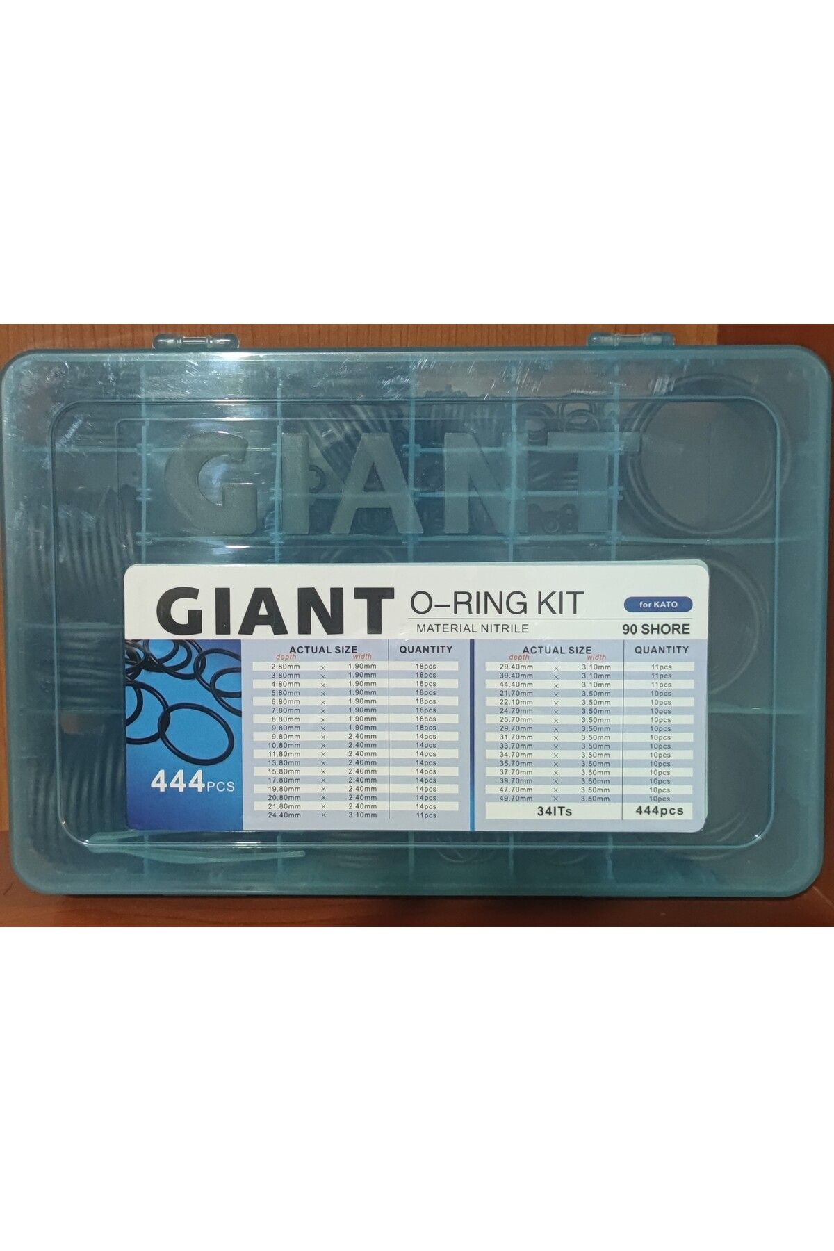 rktech Kato oring kit giant 90 shore 444 pcs