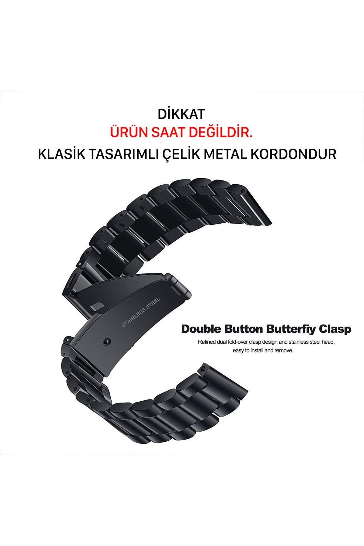 Huawei Watch Gt5 46mm Gt5 Pro Gt4 46mm Gt3 46mm Gt3 Pro Gt3 Se Gt2 Uyumlu Kordon Çelik Metal 22mm