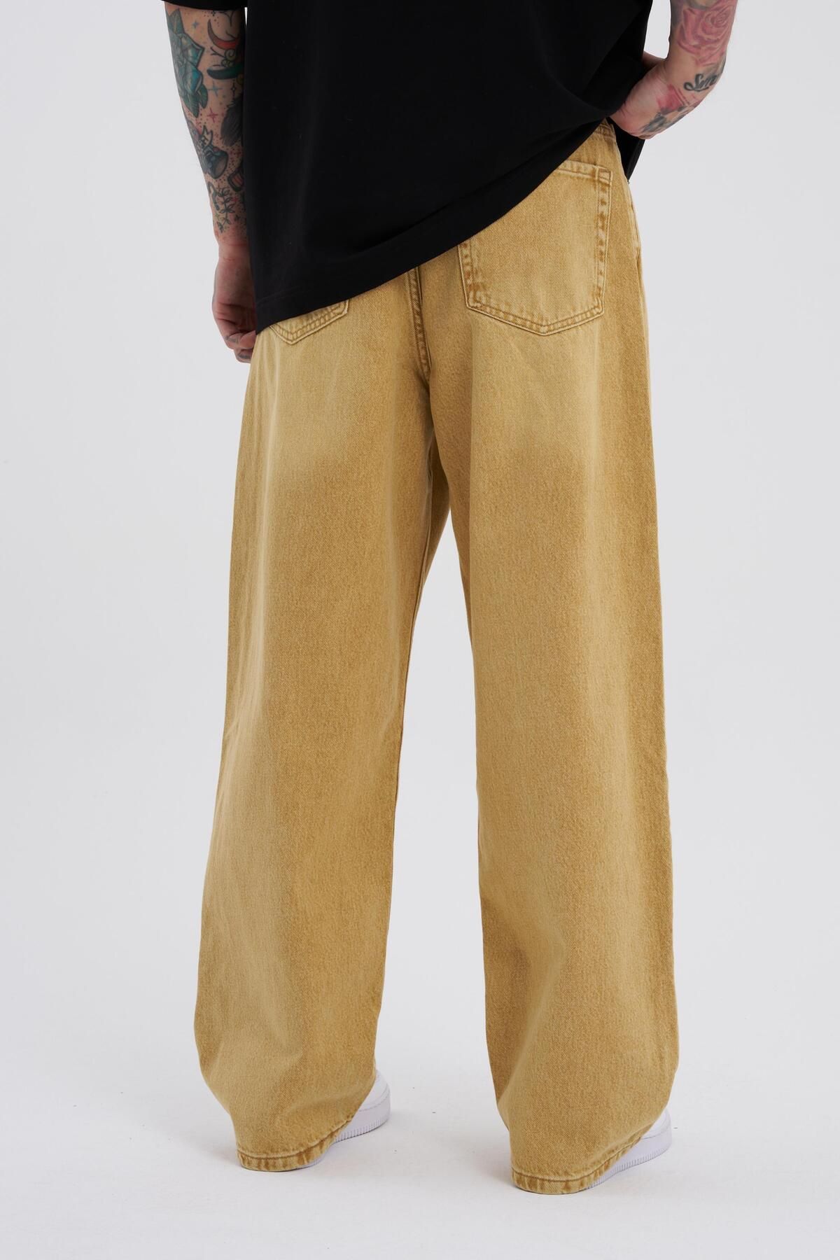 Erkek Oversize Baggy Jean GOLDEN