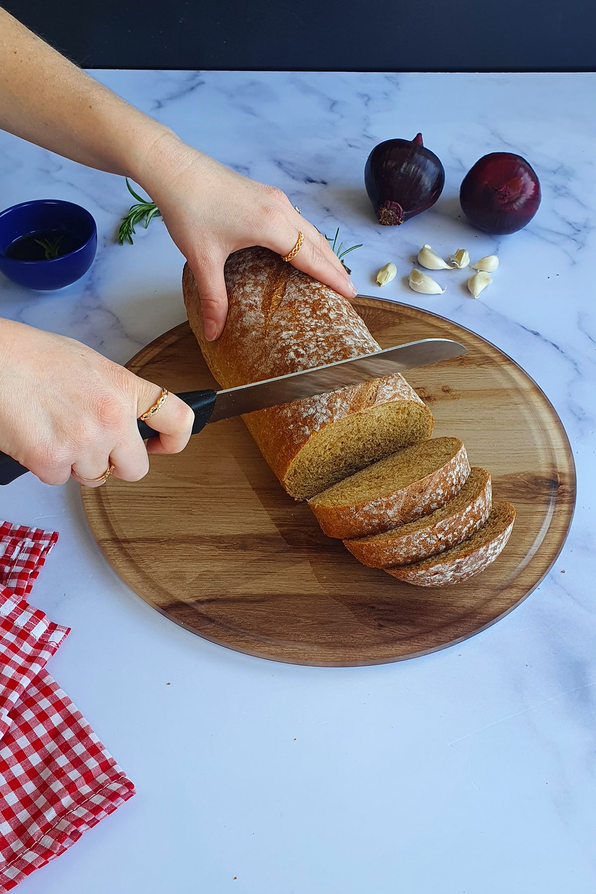 Kanallı Cam Kesme Tahtası - Cam Kesme Tablası | Yeni Ahşap Desen | Çap32cm | Patentli Ürün