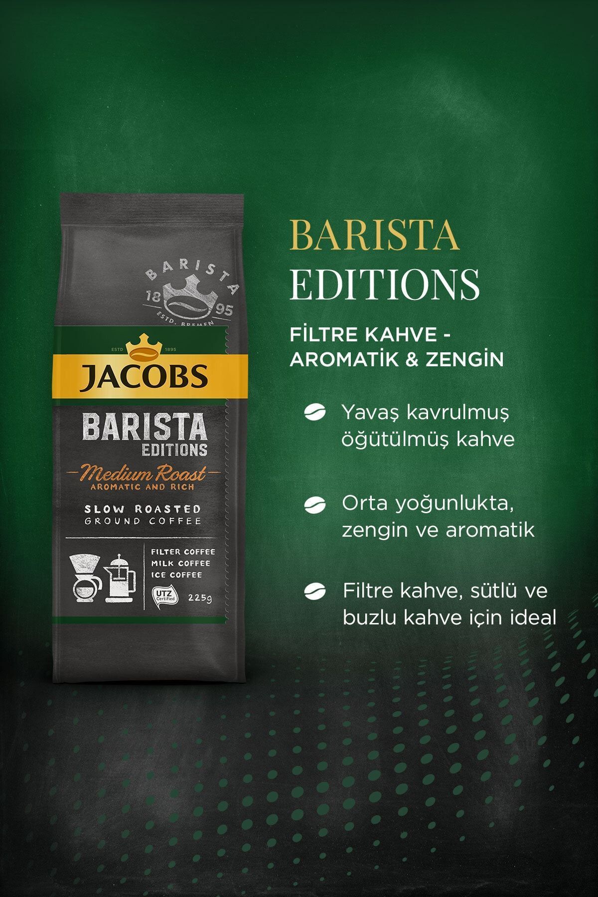 Barista Editions Filtre Kahve Medium Roast 225 gr X 3 Adet - Zengin Ve Aromatik