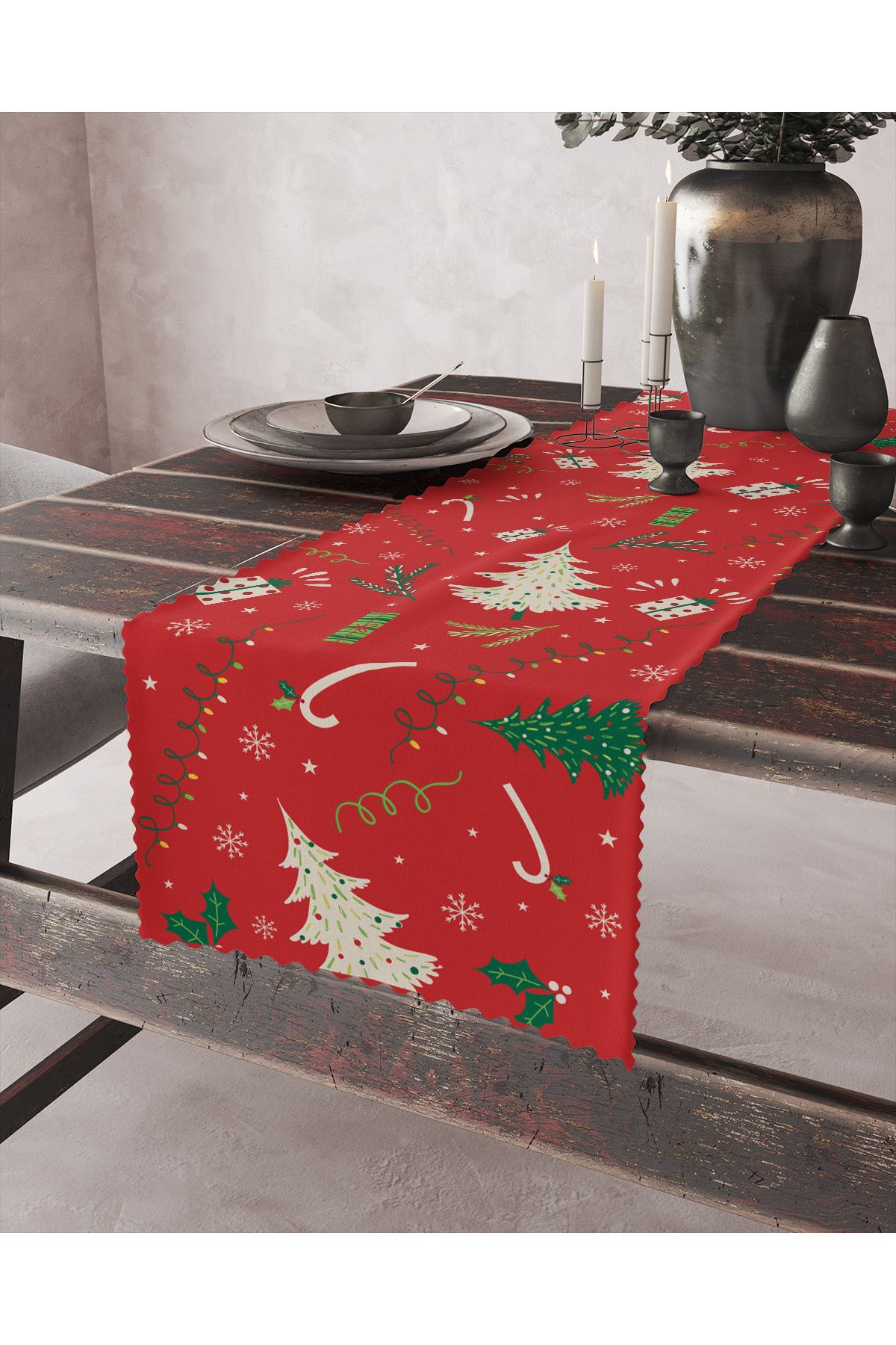 Yılbaşı,Yeniyıl,Christmas Desenli Runner YR001