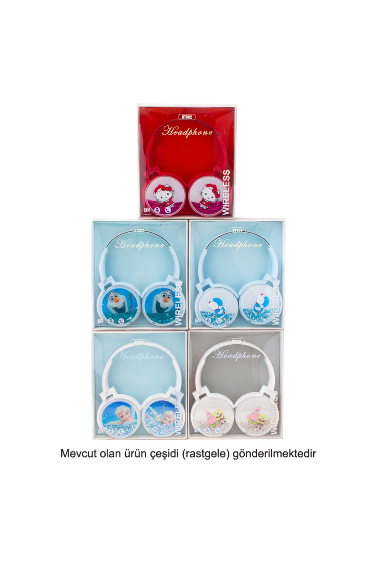 BT-002 KULAKÜSTÜ KABLOSUZ BLUETOOTH HAFIZA KART GİRİŞLİ MICKEY MOUSE KULAKLIK (4767)