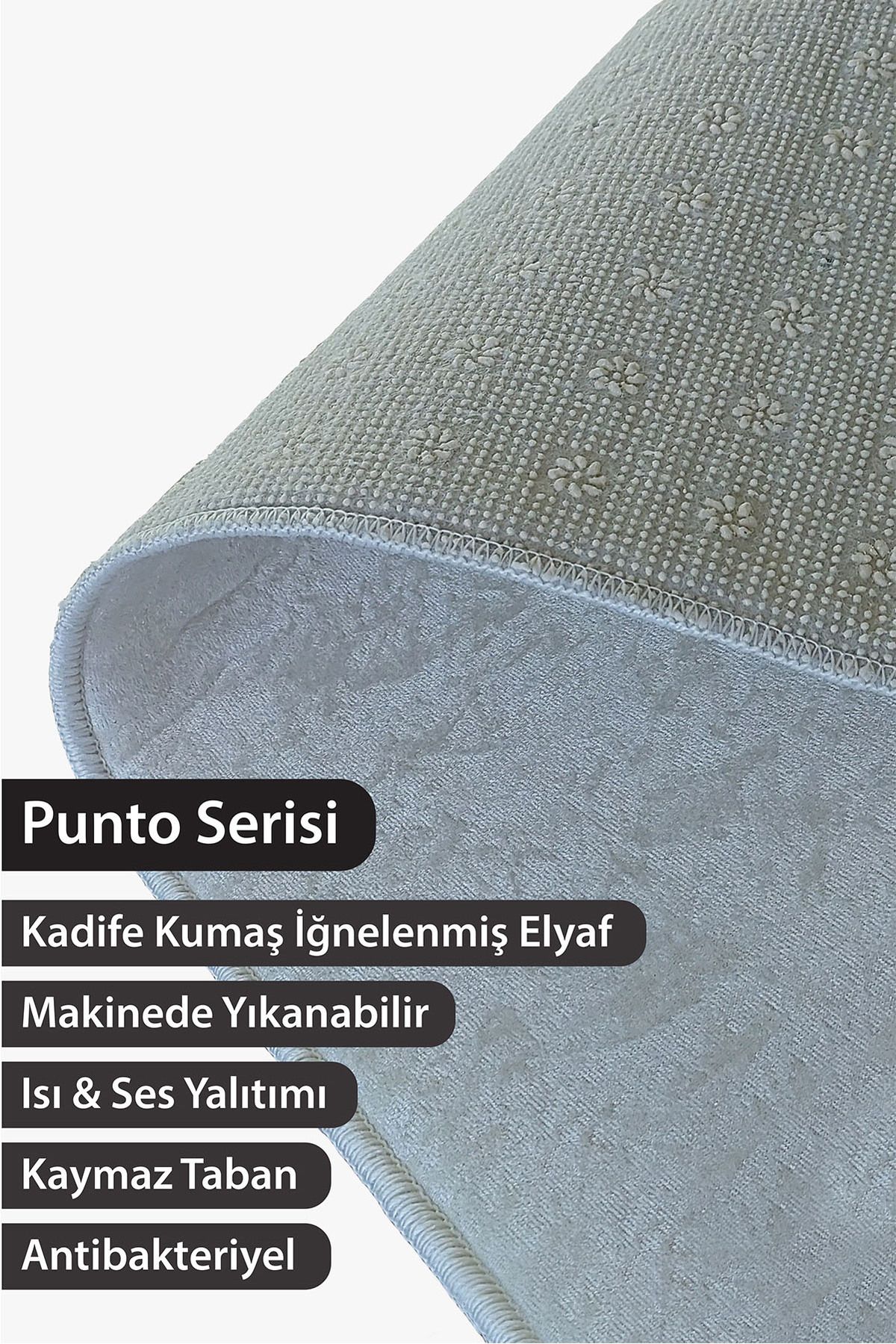 Patchwork Punto Kaymaz Tabanlı Yıkanabilir Antibakteriyel Dijital Baskı Halı Yolluk