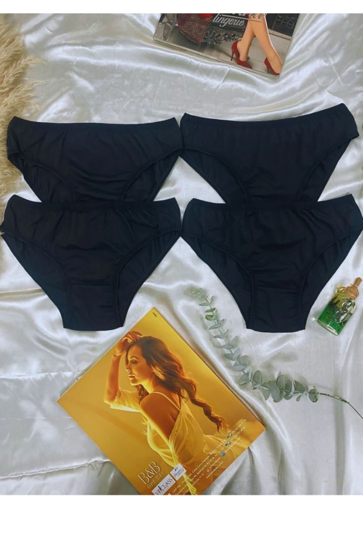 Kadın 4'lü Paket Bikini Pamuk Külot