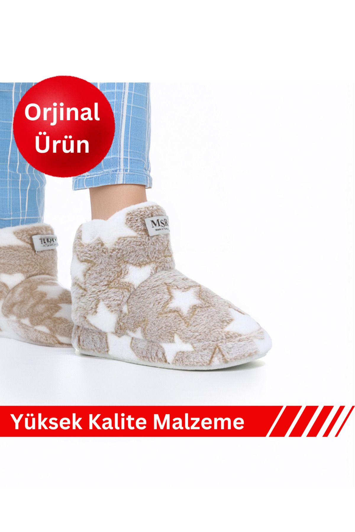 ŞENSHOESMSR Yıldız DesenliSıcacık Ev Botları...