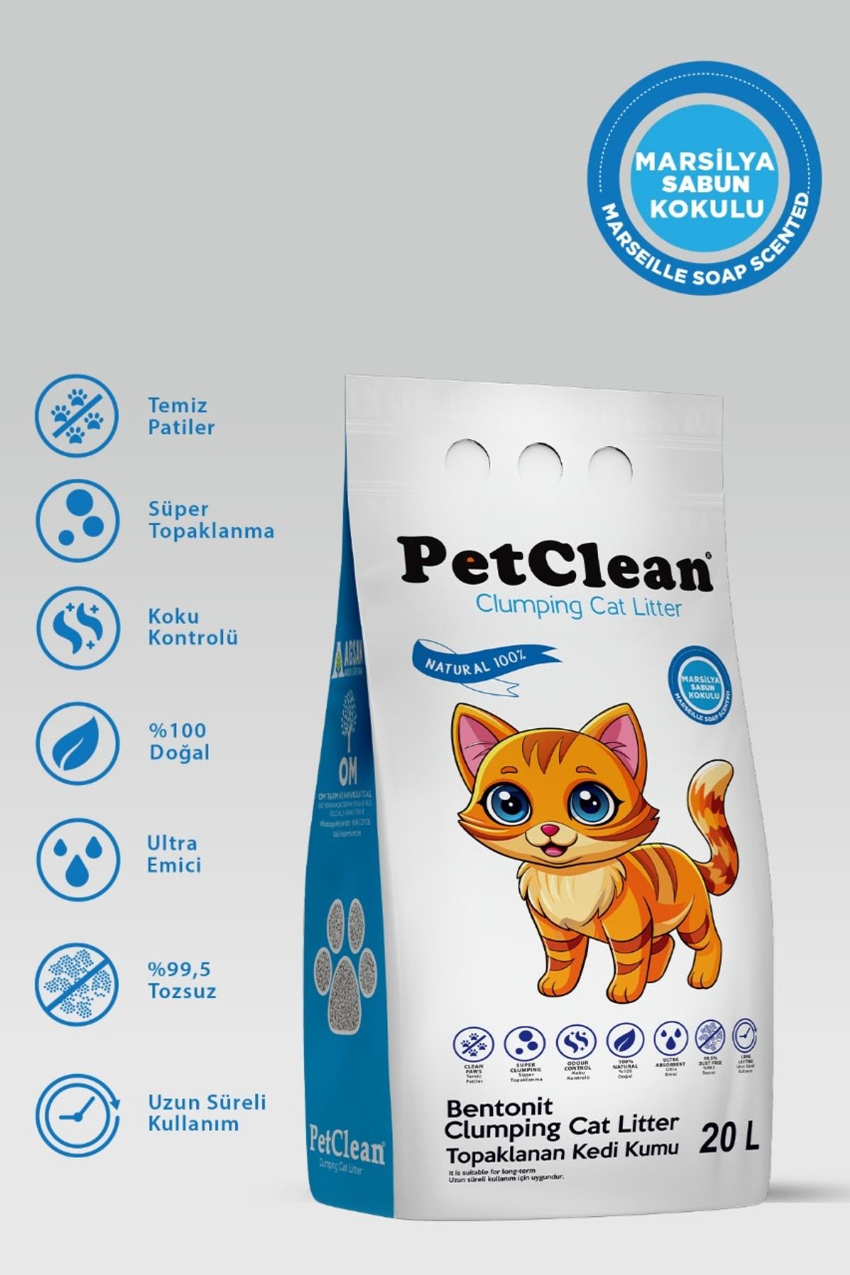 Pet Clean 20 Litre MarsilyaSabunu Kokulu İnce...