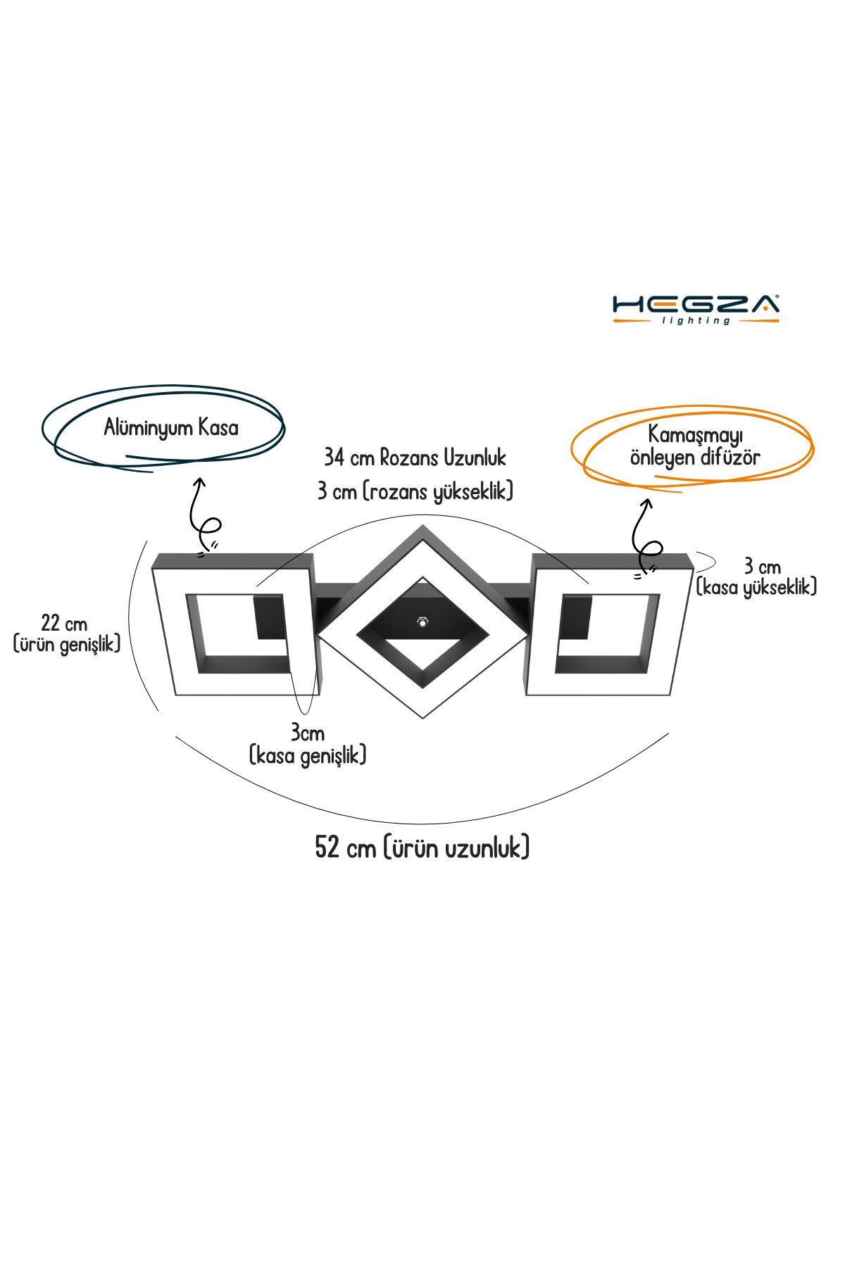 COMPAGNO ( Beyaz Kasa, Beyaz Işık ) Ledli Modern Plafonyer Led Avize, Salon, Mutfak, Oturma Odası