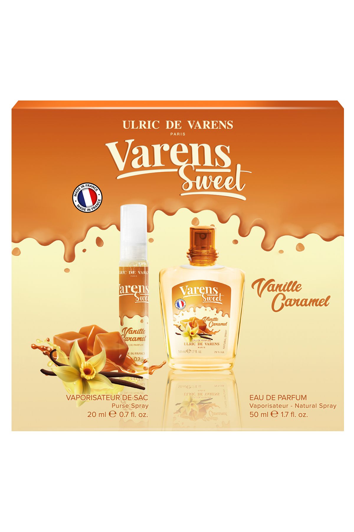 Varens Sweet Vanille Caramel Set (EDP 50 ML + Purse Spray 20 ML)