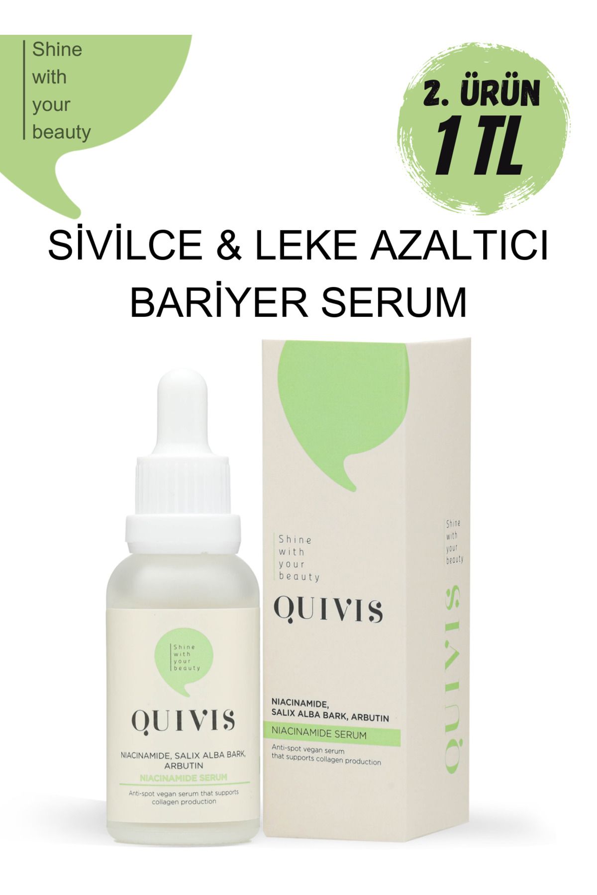 Akne Sivilce ve Siyah Nokta Karşıtı Niacinamide Serum 30 ML