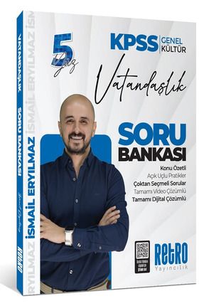 2026 Kpss Genel Kültür 5yüz Vatandaşlık Soru Bankası Tamamı Video Çözümlü Retro Yayınları Image 0