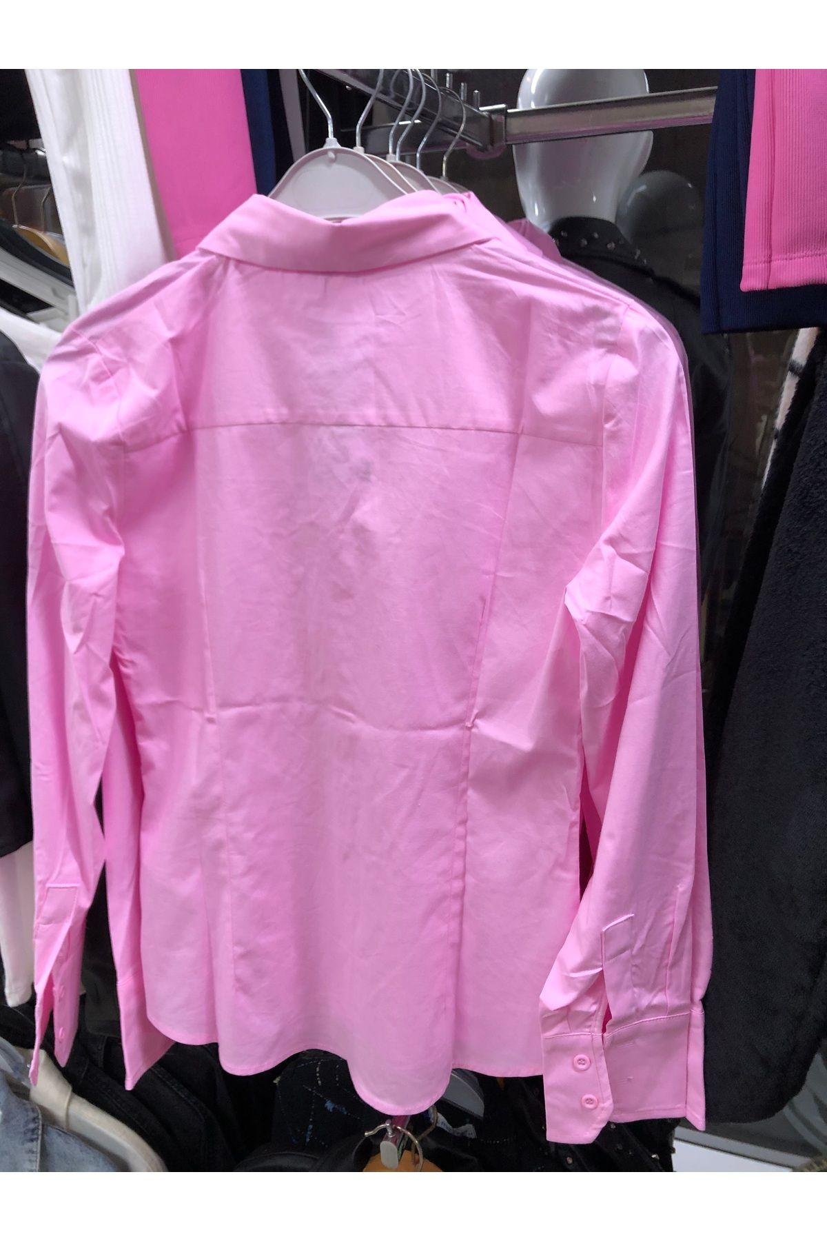 Pembe slim fit gömlek