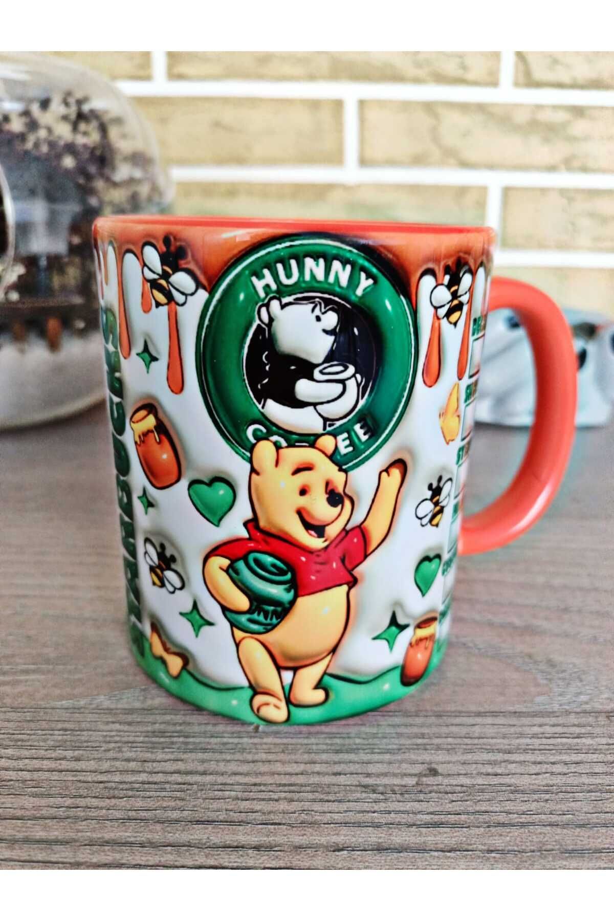 Winny the pooh 3D baskı porselen kupa