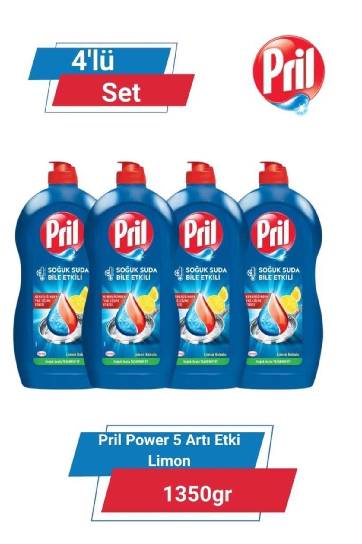 Pril Power 5 Artı Etki Limon1350gr 4'lü Set