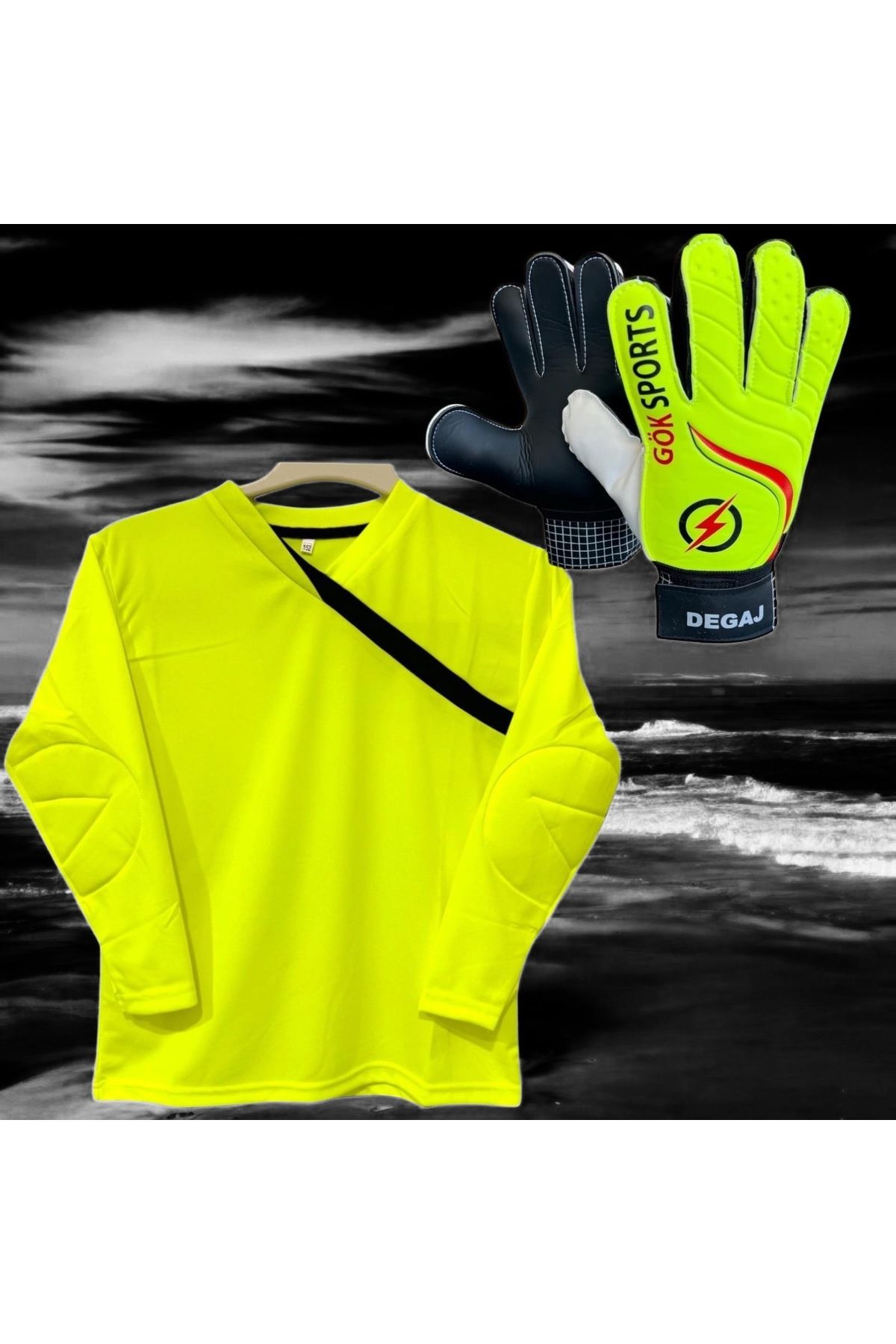 Çocuk Kaleci Eldiveni Goalkeeper Kidz Gloves Çocuk Kaleci Sünger Destekli Forma