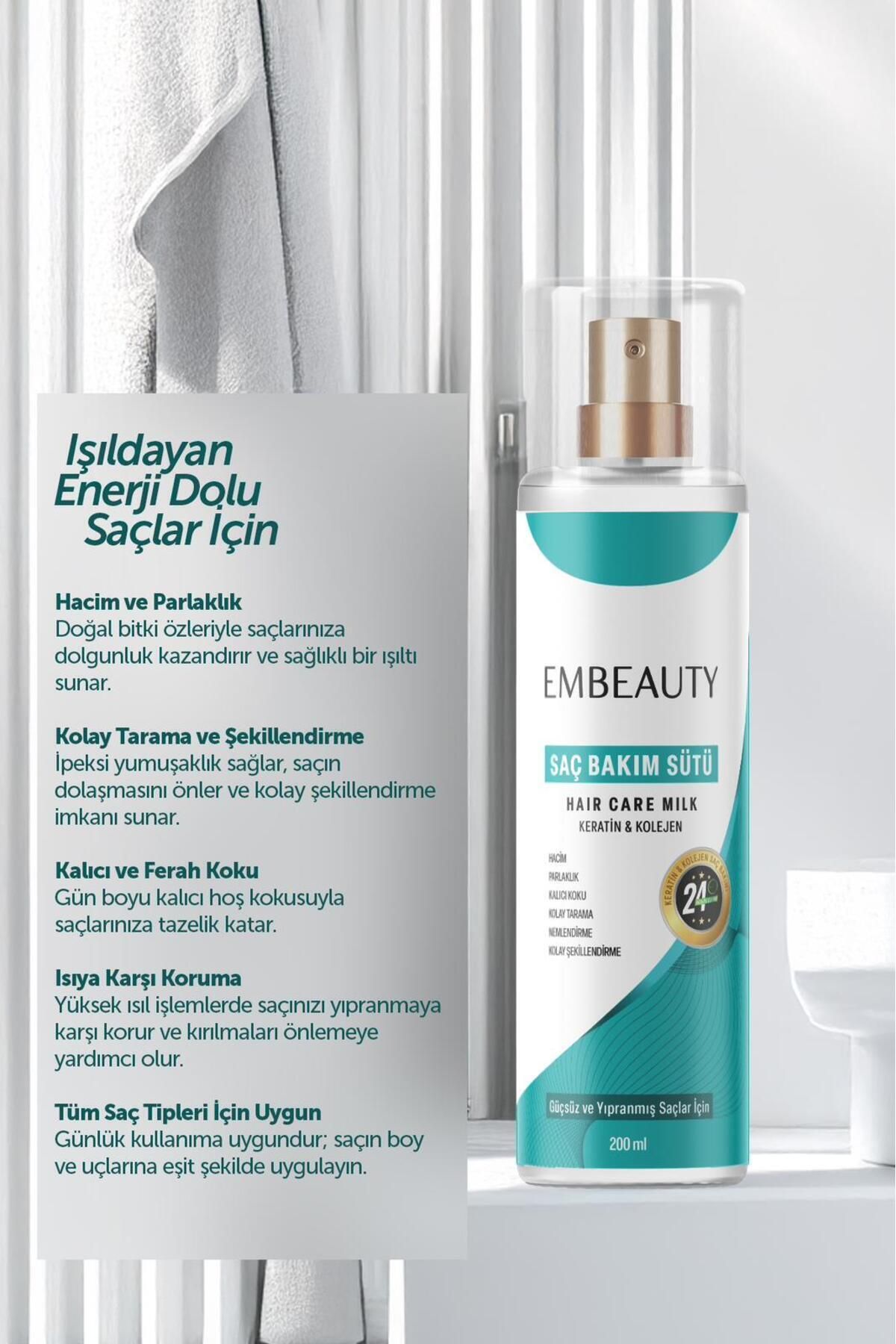 Besleyici Keratin Kolajen Saç Bakım Sütü 200 ML