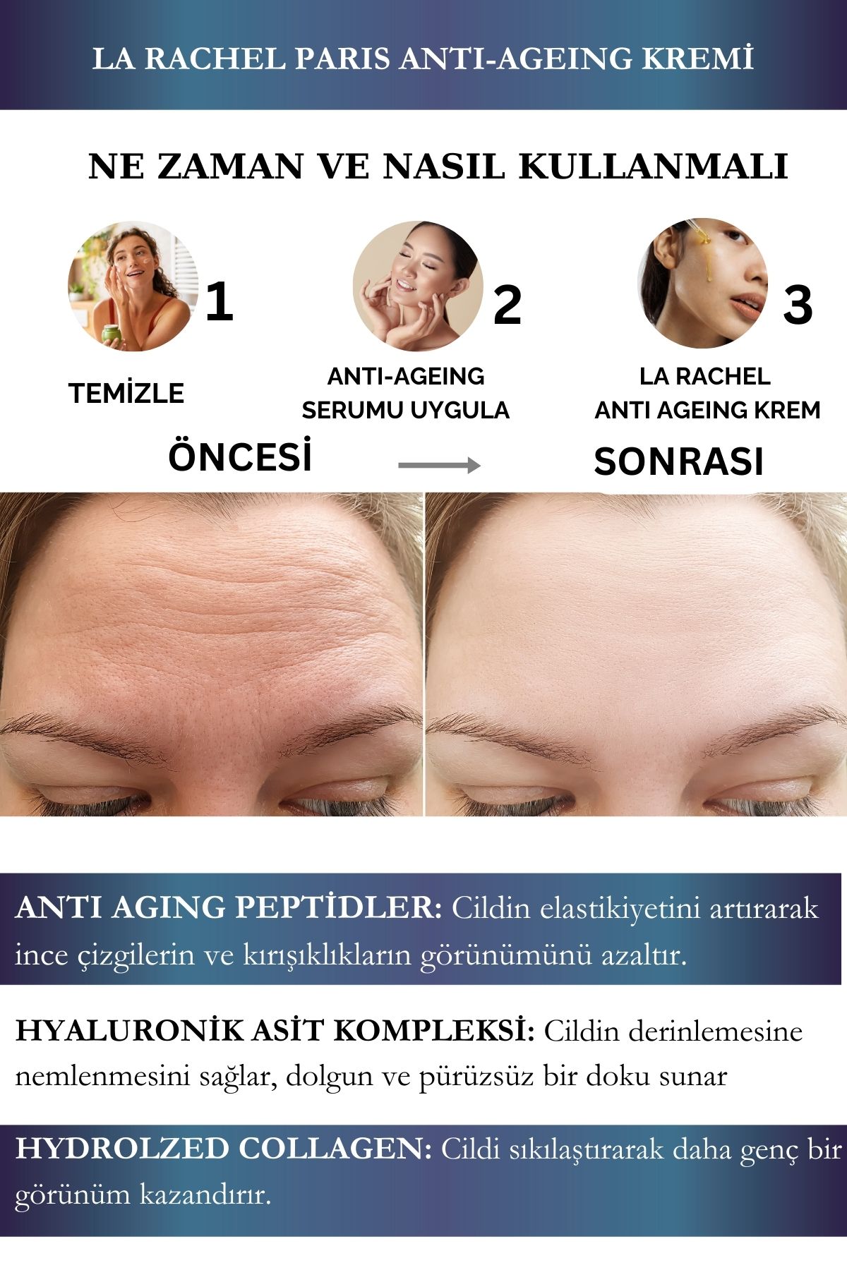 Hydrolized Collagen&Hyaluronik Asit Kompleksi: Cilt Yenileyici ve Yaşlanma Karşıtı Yoğun Bakım Kremi