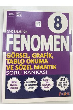 FENOMEN 8.SINIF GÖRSEL GRAFİK TABLO OKUMA VE SÖZEL MANTIK SORU BANKASI Image 0