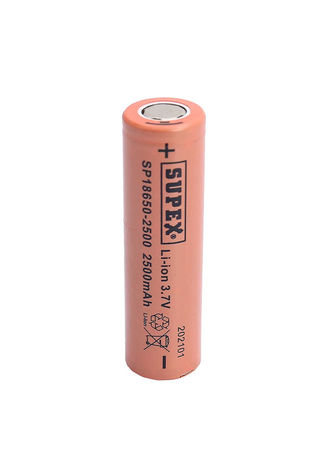 MWIS SUPEX 18650-2500 3.7V2500 MAH DÜZ KAFA L...