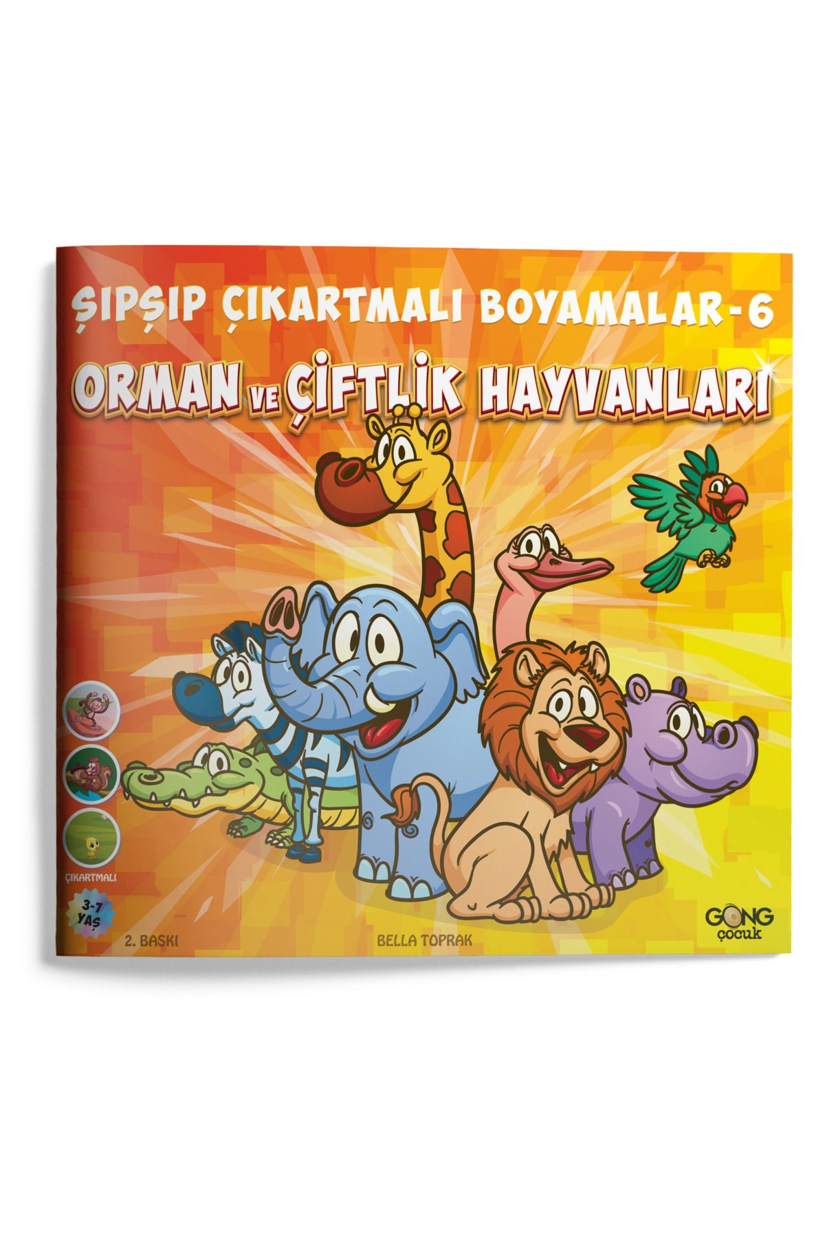 Çıkartmalı Boyamalar Seti - Sticker lı Boyama Kitabı Seti - 6 Kitap