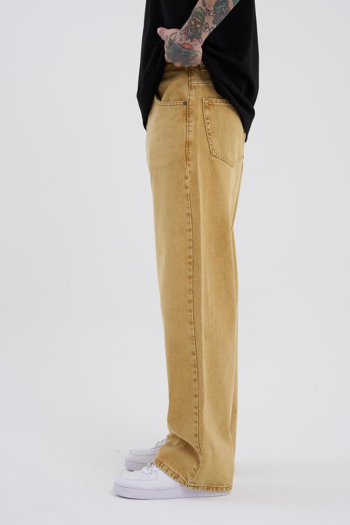 Erkek Oversize Baggy Jean GOLDEN